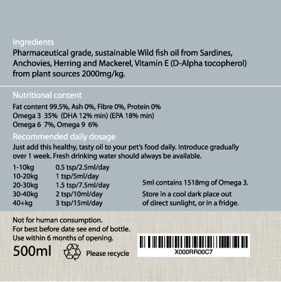Omega 3 Fish oil label